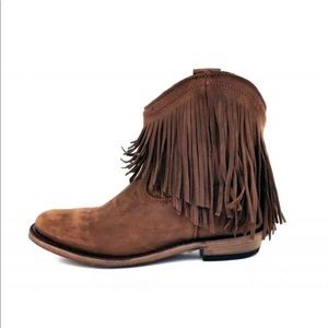Liberty Black Fringe Booties